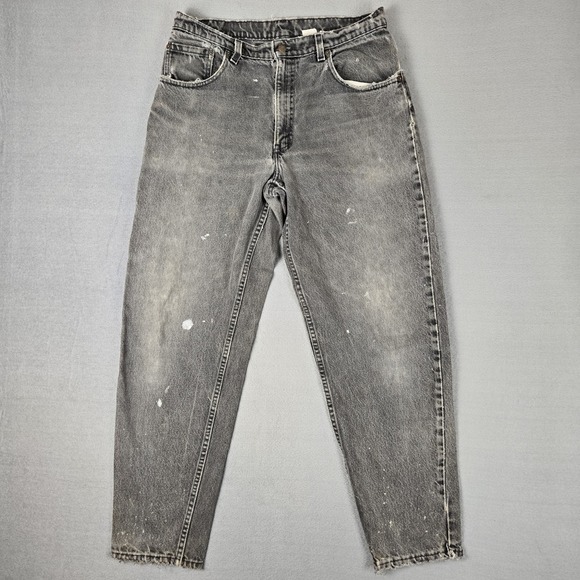 VTG Levis 560 Jeans Mens 34x32 Gray Loose Tapered Baggy USA Grunge Distressed - Picture 1 of 16